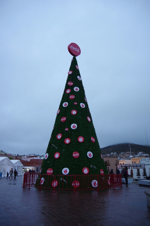 Sponsored Christmas tree in Zacatecas