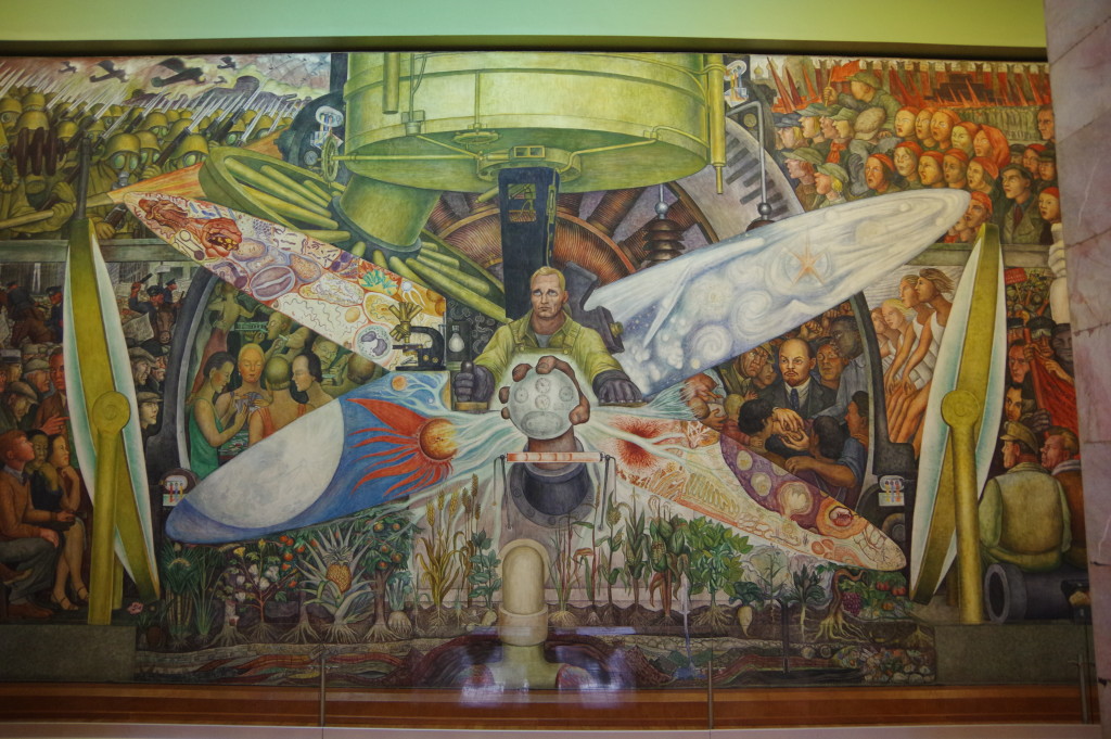 Diego Rivera mural in the Bellas Artes palace