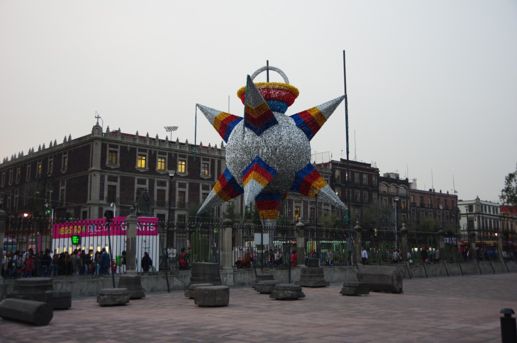 Huge piñata in the city center