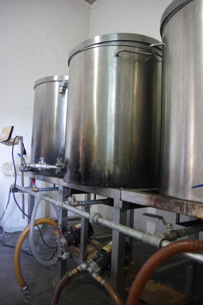 One-hectoliter brewing setup