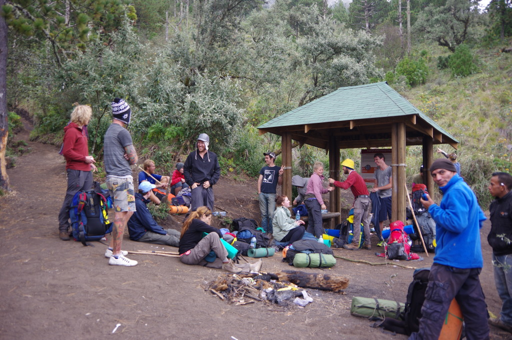 Break at one of the shelters