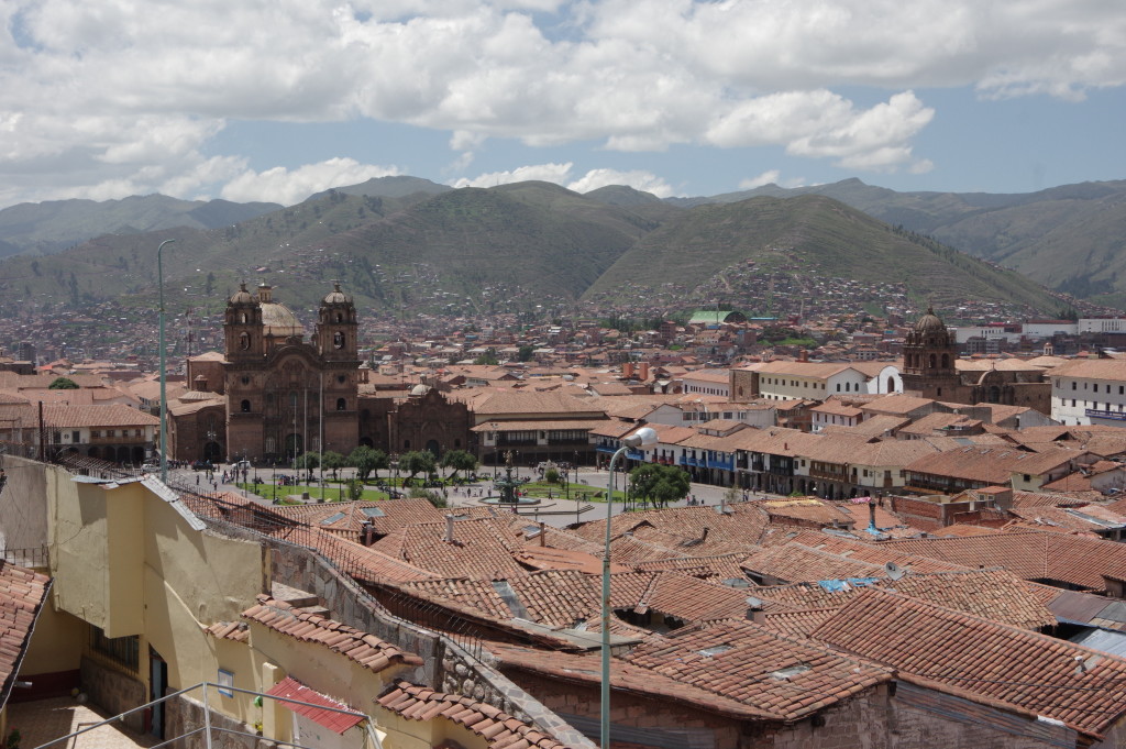 Cusco main square and cathedral