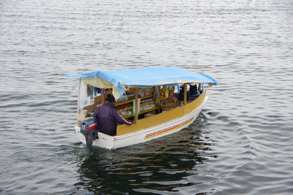 Mobile grocery store on the lake